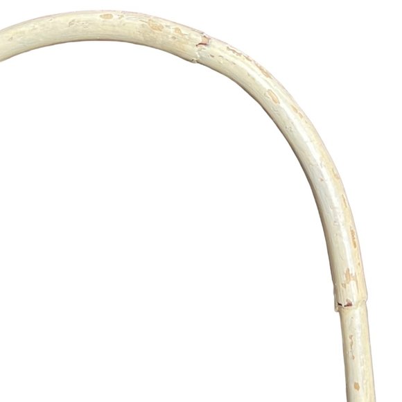 RARE! Vtg Basket Barbola Gesso Adornment Handpainted Girl Geese Philippines 14" - Picture 10 of 16